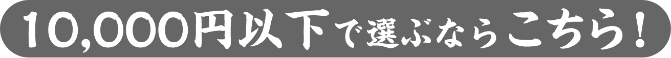 10,000円以下で選ぶならこちら！